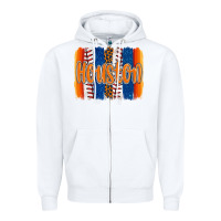 White houston baseball team spirit brushstrokes Zipper Hoodie - Artiststas