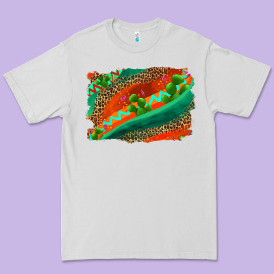 Westerb Aztec And Leopard Background Premium Tee Designed By Adodesignshop