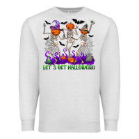 Oatmeal Heather Let's get halloweird Premium Sweatshirt - NancyCooperArtShop