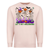 Pale Pink Let's get halloweird Premium Sweatshirt - NancyCooperArtShop