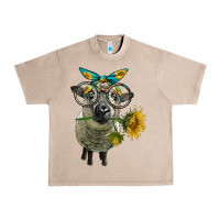 French Oak cute hempshire sheep with eyeglasses Urban Heavy Tee - LillyAllenDesigns
