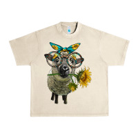 Sandshell cute hempshire sheep with eyeglasses Urban Heavy Tee - LillyAllenDesigns