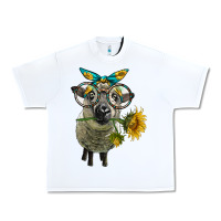 White cute hempshire sheep with eyeglasses Urban Heavy Tee - LillyAllenDesigns