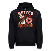 Black Better together Valentine's Day Urban Hoodie - FaDigitalArtStudio