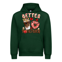 Forest Green Better together Valentine's Day Urban Hoodie - FaDigitalArtStudio