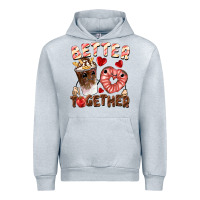 Heather Grey Better together Valentine's Day Urban Hoodie - FaDigitalArtStudio