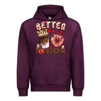 Mauve Wine Better together Valentine's Day Urban Hoodie - FaDigitalArtStudio