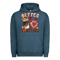 Pigment Midnight Navy Better together Valentine's Day Urban Hoodie - FaDigitalArtStudio