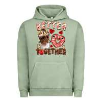 Pigment Oil Green Better together Valentine's Day Urban Hoodie - FaDigitalArtStudio