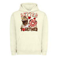 Pigment Pistachio Better together Valentine's Day Urban Hoodie - FaDigitalArtStudio