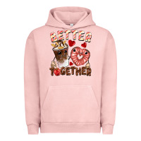Pigment Salmon Better together Valentine's Day Urban Hoodie - FaDigitalArtStudio