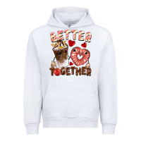 White Better together Valentine's Day Urban Hoodie - FaDigitalArtStudio