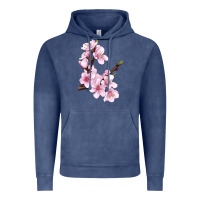 Vintage Denim Peach Blossom Vintage Hoodie - LillyAllenDesigns