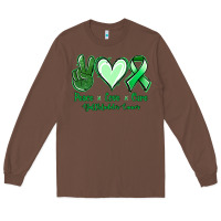 Chestnut Peace love cure Gallbladder Cancer Long Sleeve Tee - NancyCooperArtShop