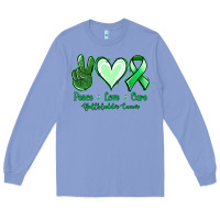 Colony Blue Peace love cure Gallbladder Cancer Long Sleeve Tee - NancyCooperArtShop