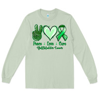 Matcha Peace love cure Gallbladder Cancer Long Sleeve Tee - NancyCooperArtShop