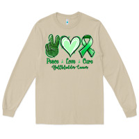Mushroom Peace love cure Gallbladder Cancer Long Sleeve Tee - NancyCooperArtShop