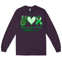 Plum Peace love cure Gallbladder Cancer Long Sleeve Tee - NancyCooperArtShop
