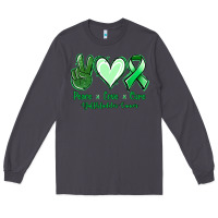 Smoke Peace love cure Gallbladder Cancer Long Sleeve Tee - NancyCooperArtShop