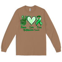 Toasted Coconut Peace love cure Gallbladder Cancer Long Sleeve Tee - NancyCooperArtShop