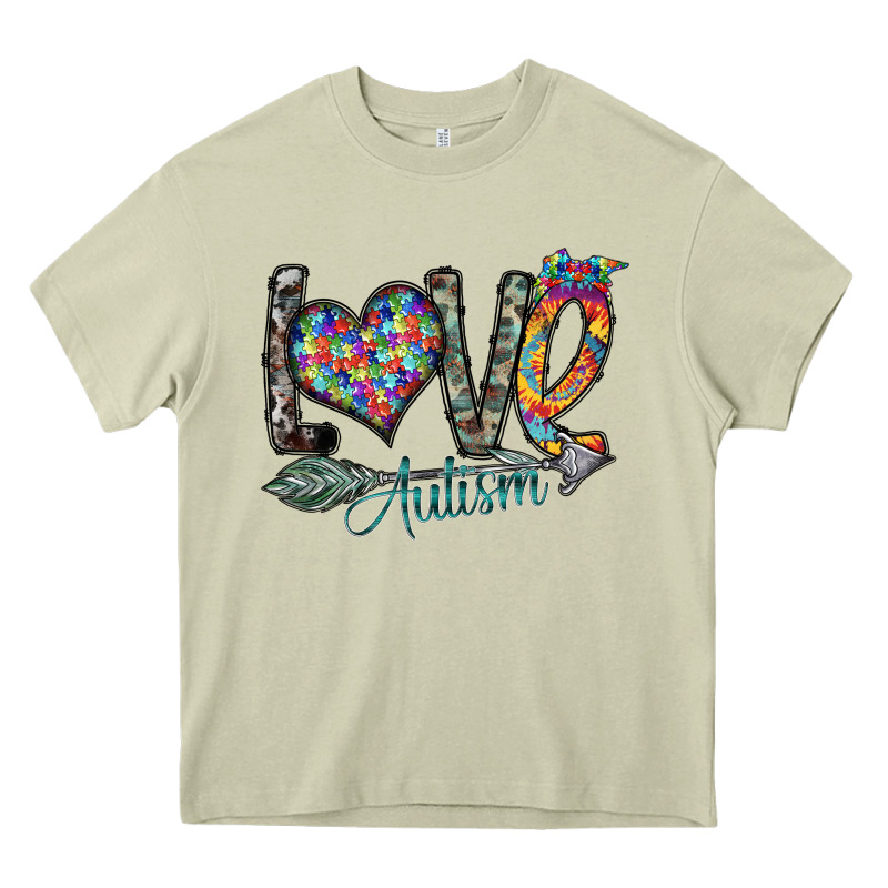 Love Autism Heavy Core Tee by SublimationCraftShop | Teevron