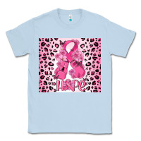 Dusty Blue breast cancer with boxing gloves Classic Tee - MaliasSmallBusiness