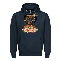 Navy i love the woman l've become black girl Zipper Hoodie - Artiststas