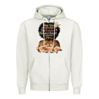 Oatmeal Heather i love the woman l've become black girl Zipper Hoodie - Artiststas