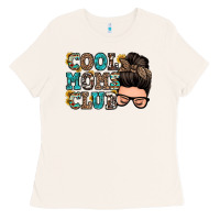 Cool Moms Club Messy Bun Ladies Tee | Teevron