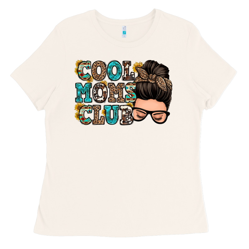 Cool Moms Club Messy Bun Ladies Tee by Zillion Design Studio | Teevron