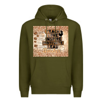 Army Green black teacher Premium Hoodie - TumblerDesignByShophia