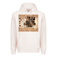 Pale Pink black teacher Premium Hoodie - TumblerDesignByShophia