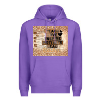 Purple black teacher Premium Hoodie - TumblerDesignByShophia