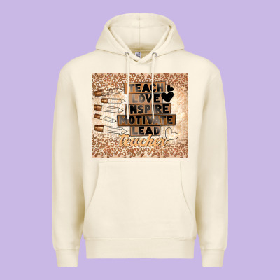 Black Teacher Premium Hoodie Designed By Tumblerdesignbyshophia
