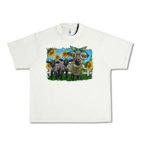 Pistachio cute hempshire sheep family Urban Heavy Tee - LillyAllenDesigns