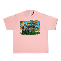 Salmon cute hempshire sheep family Urban Heavy Tee - LillyAllenDesigns