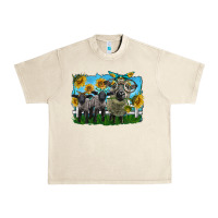 Sandshell cute hempshire sheep family Urban Heavy Tee - LillyAllenDesigns