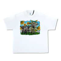 White cute hempshire sheep family Urban Heavy Tee - LillyAllenDesigns