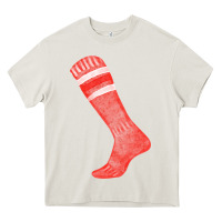 Cream red sock fa element 2 Heavy Core Tee - FaDigitalArtStudio