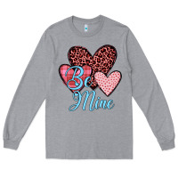 Heather Grey hearts be mine Long Sleeve Tee - JahusDesignShop
