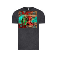 Vintage Black country boots and cowboy hat christmas Vintage Tee - Jasminsmagicworld