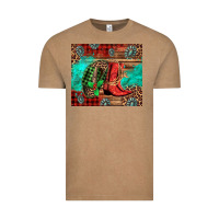 Vintage Coffee country boots and cowboy hat christmas Vintage Tee - Jasminsmagicworld
