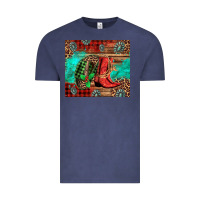 Vintage Denim country boots and cowboy hat christmas Vintage Tee - Jasminsmagicworld