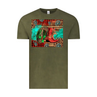 Vintage Olive country boots and cowboy hat christmas Vintage Tee - Jasminsmagicworld