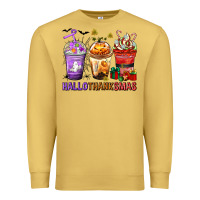 Antique Gold hallothanksmas coffee cups Premium Sweatshirt - texasbilliewilder