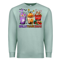 Seafoam hallothanksmas coffee cups Premium Sweatshirt - texasbilliewilder