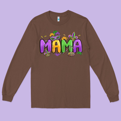 Mardi Gras Mama Long Sleeve Tee Designed By Maliassmallbusiness