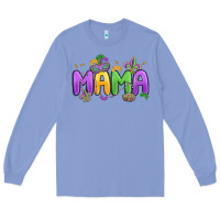 Colony Blue mardi gras mama Long Sleeve Tee - MaliasSmallBusiness