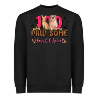 Black 100 paw some days of school Heavyweight Sweatshirt - MaliasSmallBusiness
