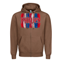 Chestnut phillies baseball team spirit brushstrokes Zipper Hoodie - Artiststas